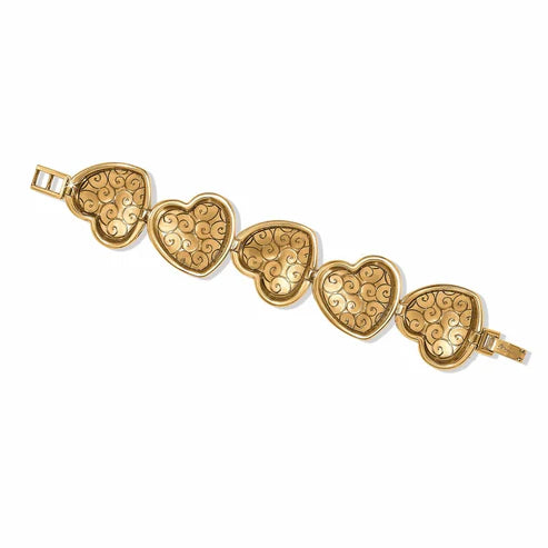 Brighton | Trianon Heart Link Bracelet in Gold