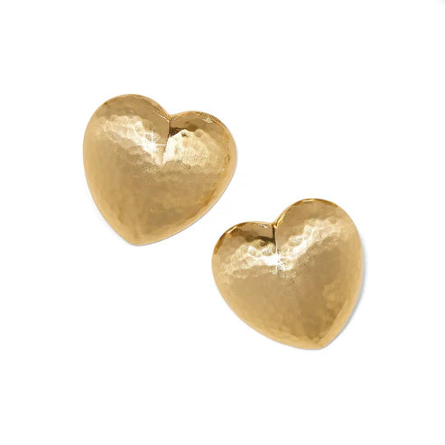 Brighton | Trianon Heart Small Post Earrings in Gold