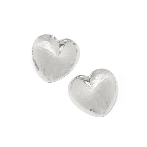 Brighton | Trianon Heart Small Post Earrings in Silver