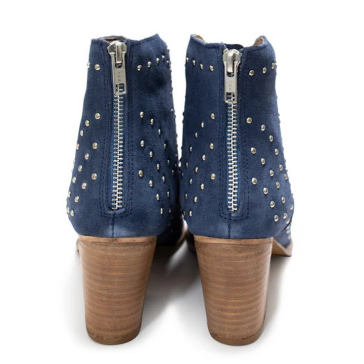 Online Exclusive | Twilight Studded Heeled Ankle Boot in Denim Blue