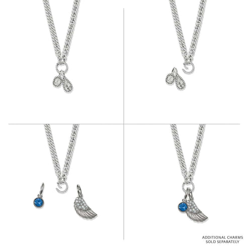 Brighton | Twinkle Luxe Link Charm Necklace in Silver