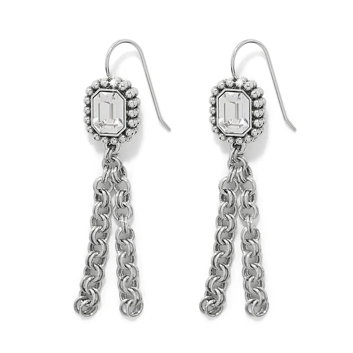 Brighton | Twinkle Luxe Tassel French Wire Earrings in Silver