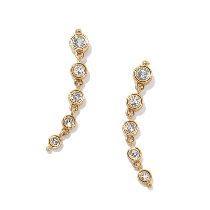 Brighton | Twinkle Mod Gold Tone Crystal Post Drop Earrings in Clear