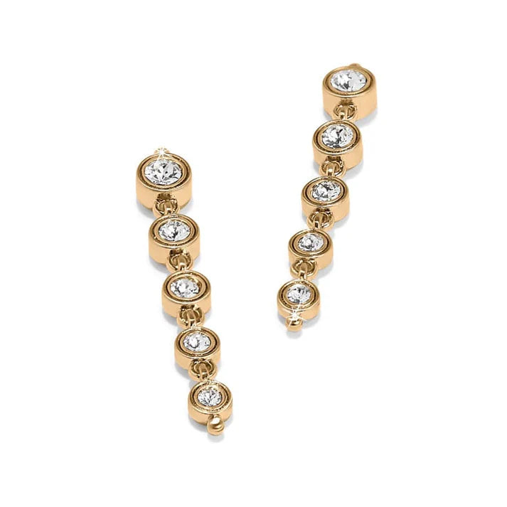 Brighton | Twinkle Mod Gold Tone Crystal Post Drop Earrings in Clear