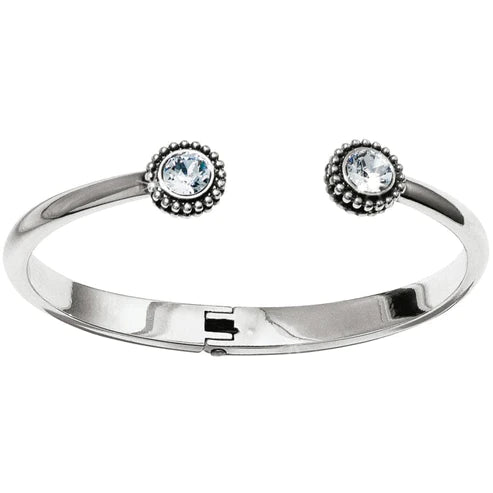 Brighton | Twinkle Open Hinged Bangle Bracelet in Silver Tone - Giddy Up Glamour Boutique