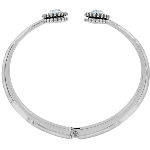 Brighton | Twinkle Open Hinged Bangle Bracelet in Silver Tone - Giddy Up Glamour Boutique