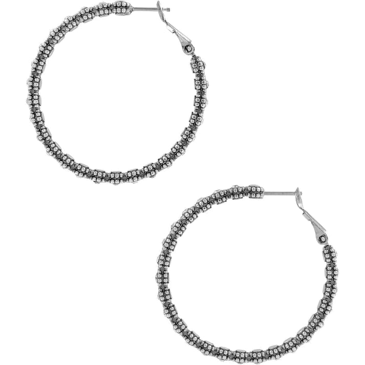Brighton | Twinkle Splendor Medium Hoop in Silver Tone - Giddy Up Glamour Boutique