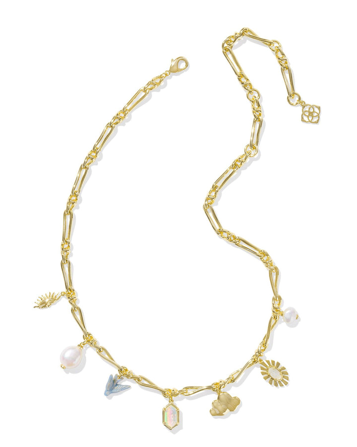 Kendra Scott | Melody Charm Necklace Gold in Neutral Mix