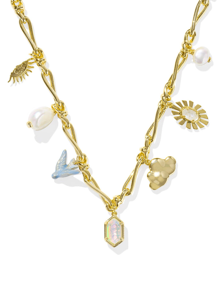 Kendra Scott | Melody Charm Necklace Gold in Neutral Mix