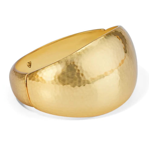 Brighton | Versailles Collonade Hinged Bangle Bracelet in Gold Tone - Giddy Up Glamour Boutique