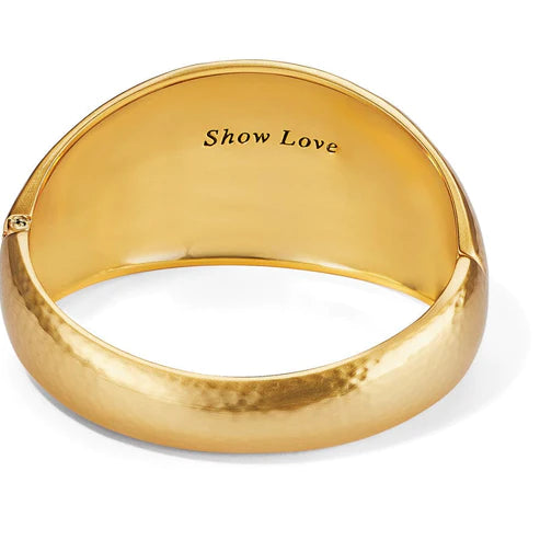 Brighton | Versailles Collonade Hinged Bangle Bracelet in Gold Tone - Giddy Up Glamour Boutique
