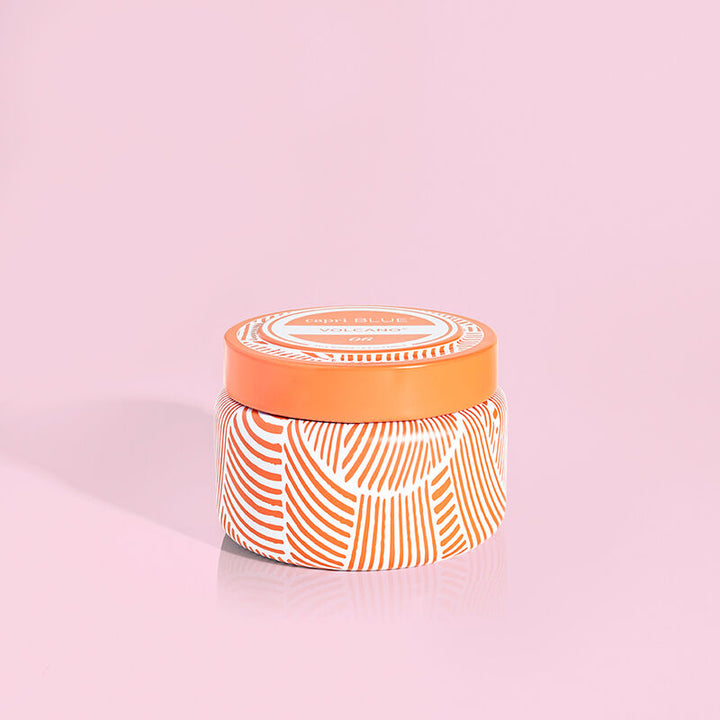 Capri Blue | 8.5 oz. Printed Tin Travel Candle in Tangerine | Volcano - Giddy Up Glamour Boutique