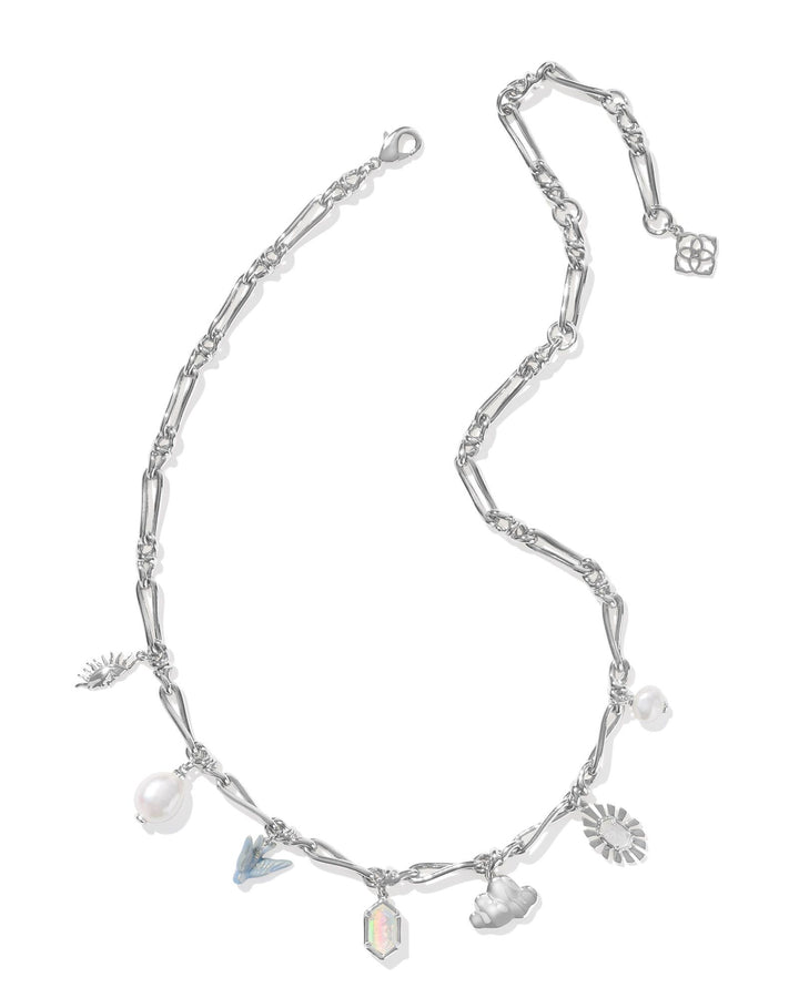 Kendra Scott | Melody Charm Necklace Silver in Neutral Mix