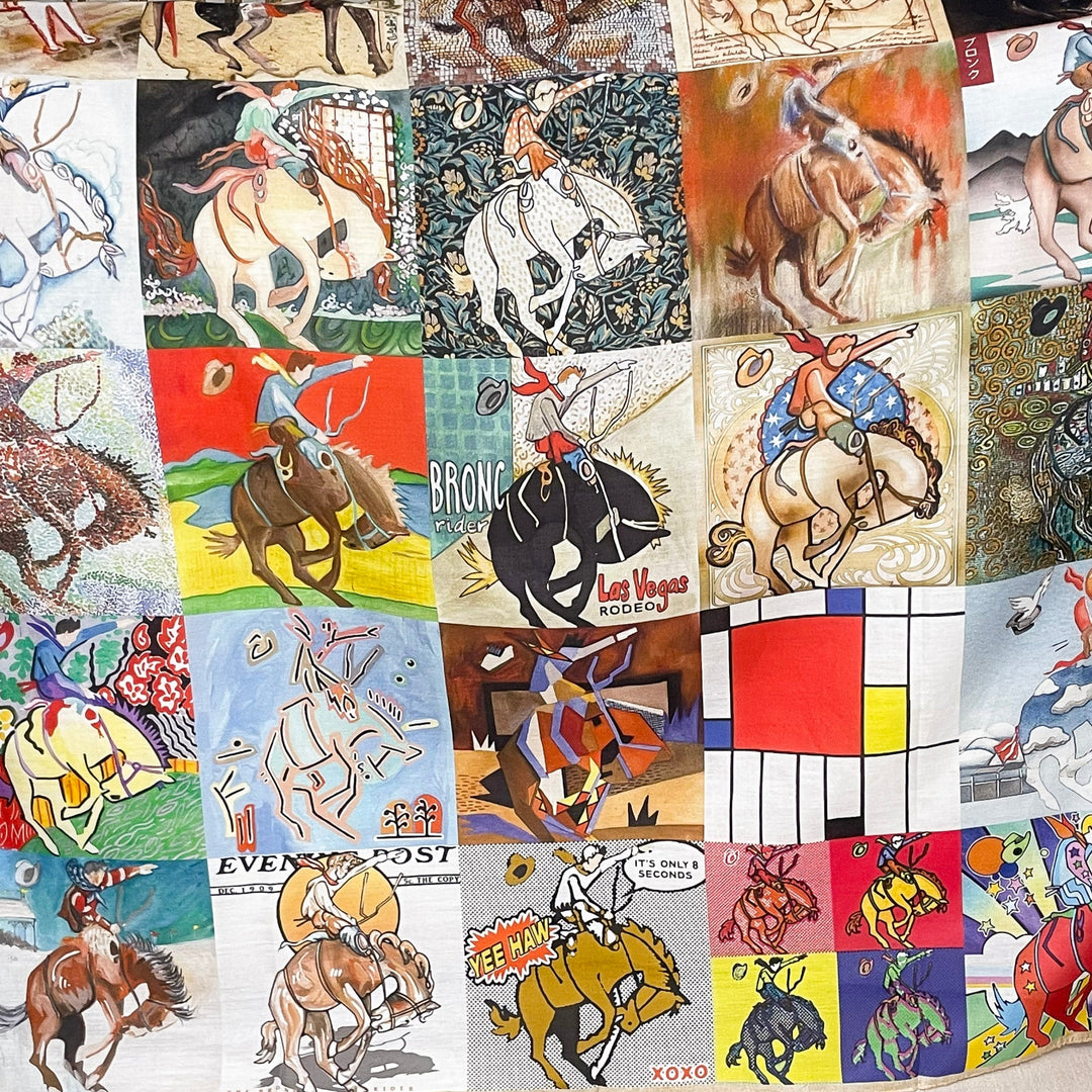 XOXO Art & Co | Bronc Study Shorty Wild Rag