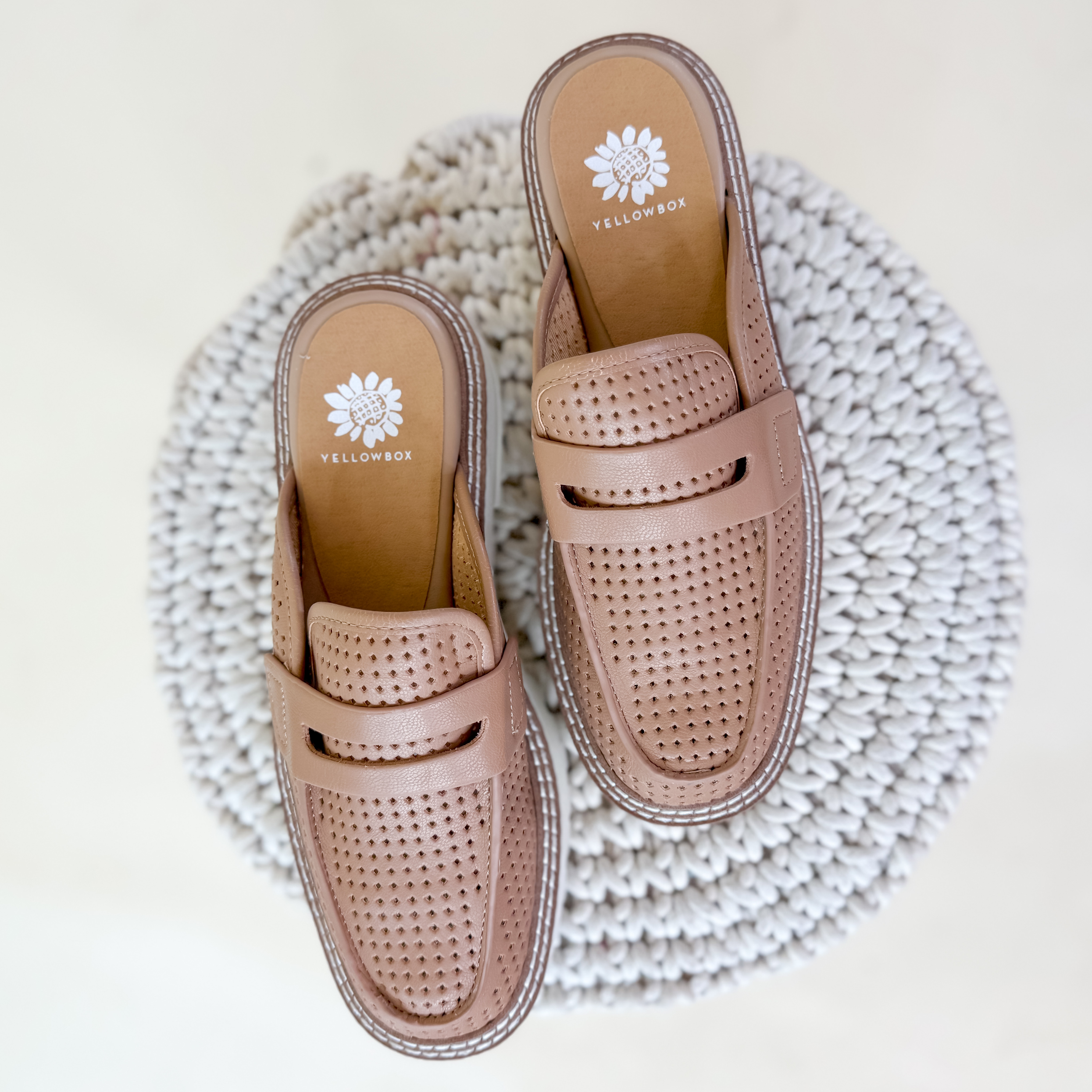 Yellowbox | Sherlyn Loafer Mule in Almond - Giddy Up Glamour Boutique