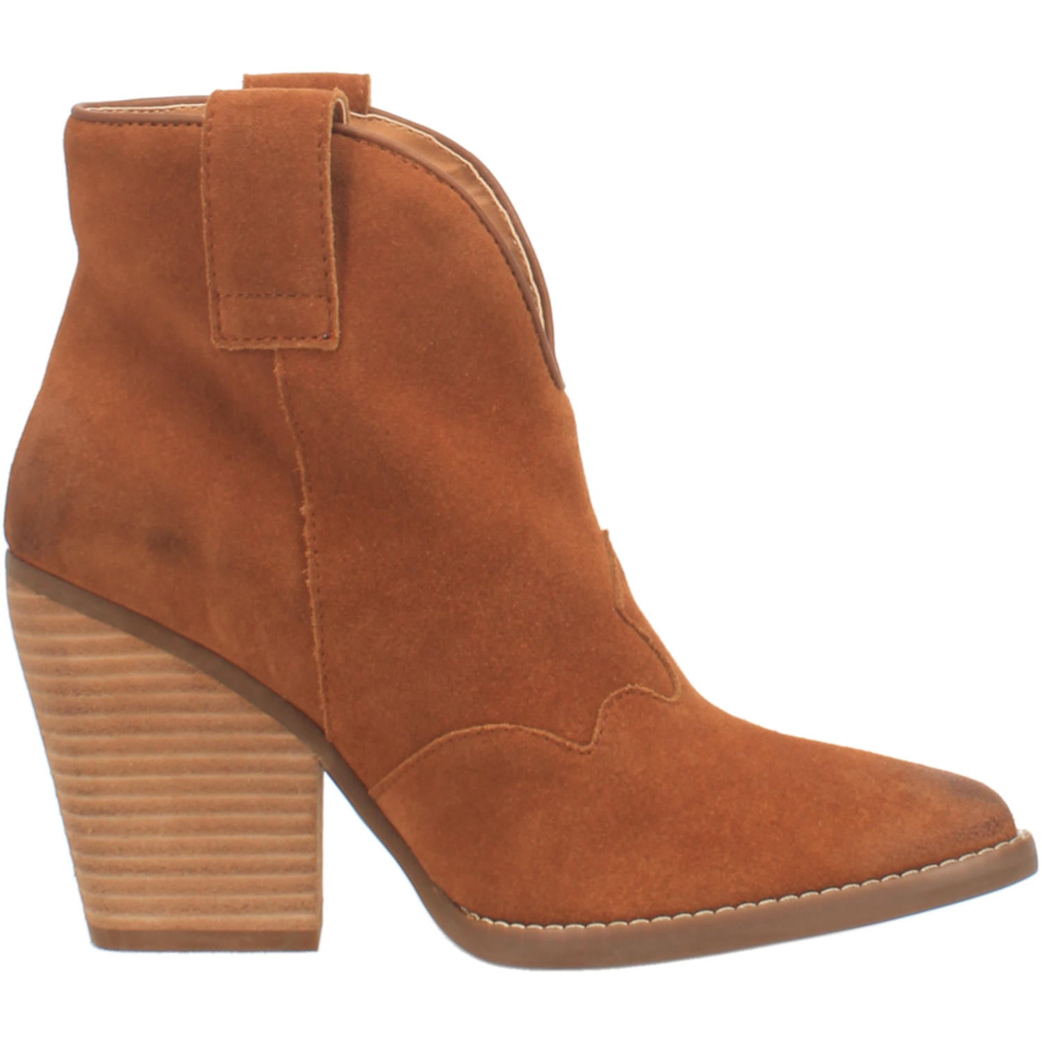 Online Exclusive | Dingo | Flannie Suede Leather Cowboy Bootie in Whiskey Brown **PREORDER - Giddy Up Glamour Boutique