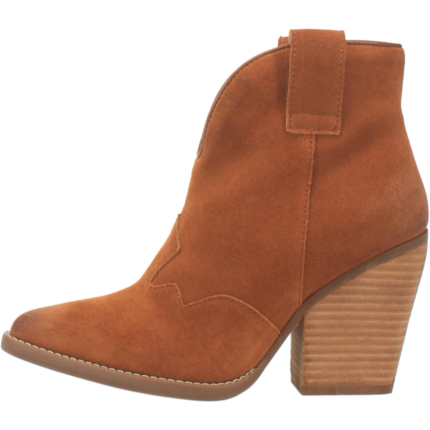 Online Exclusive | Dingo | Flannie Suede Leather Cowboy Bootie in Whiskey Brown **PREORDER - Giddy Up Glamour Boutique
