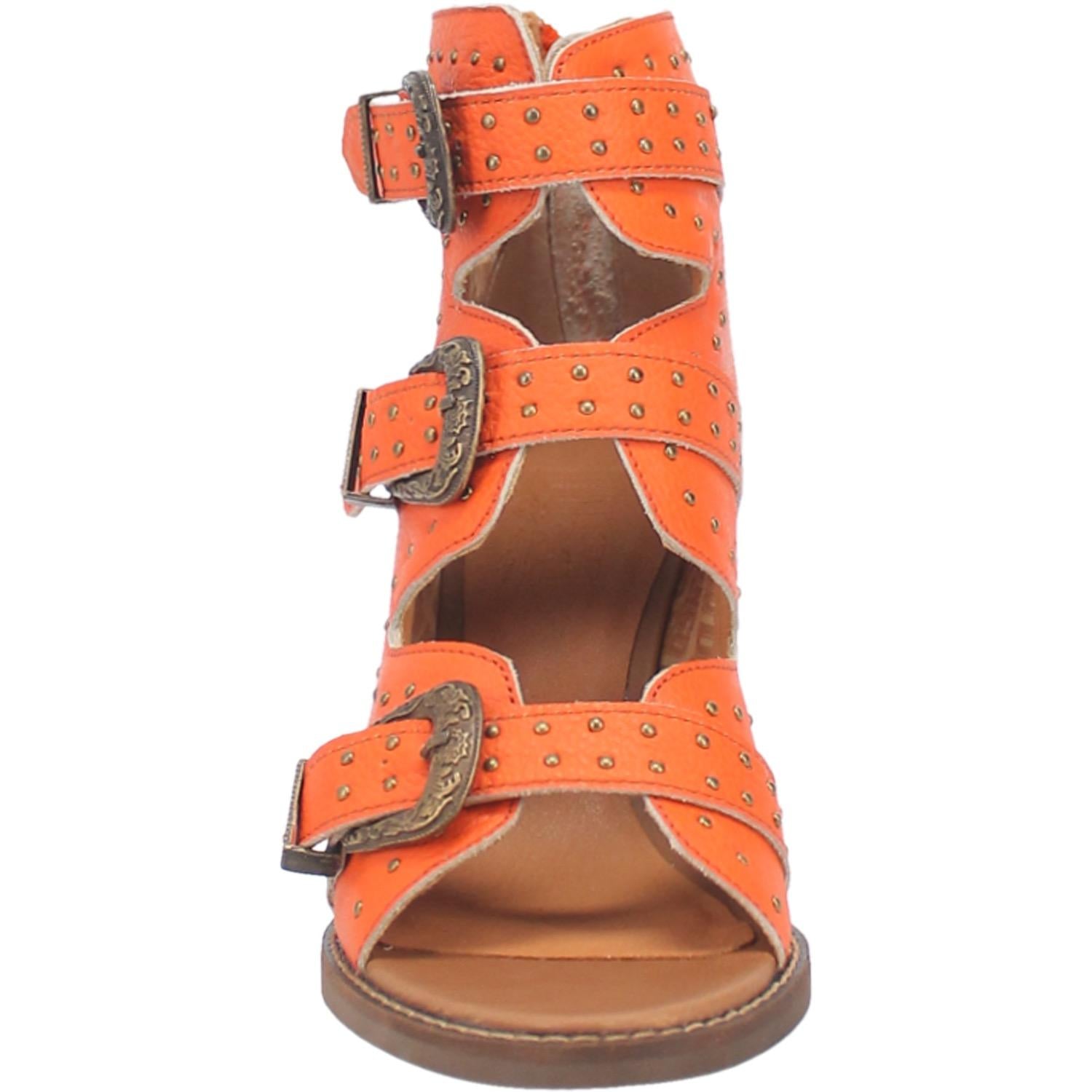 Online Exclusive | Dingo | Ziggy Leather Heeled Sandal in Orange  **PREORDER - Giddy Up Glamour Boutique