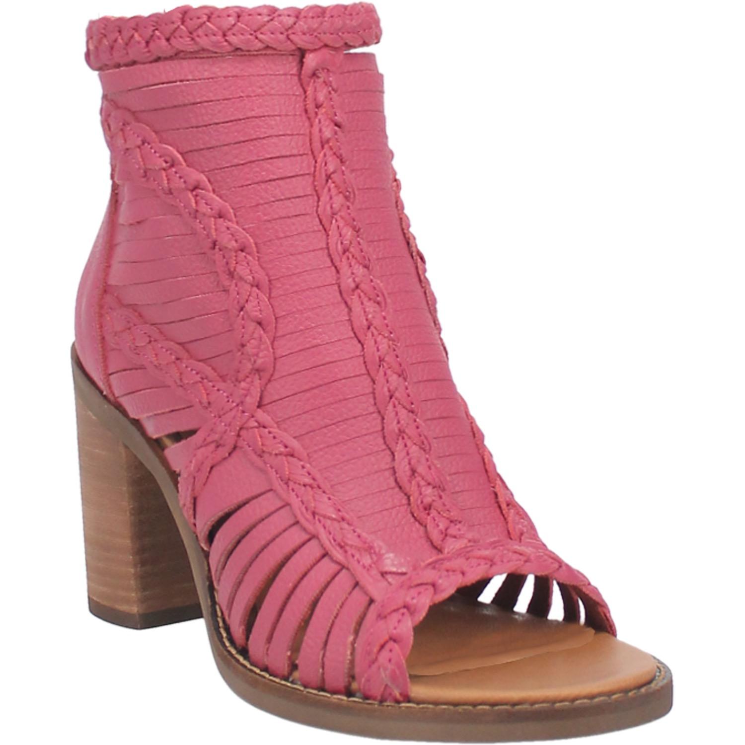 Online Exclusive | Dingo | Jeezy Leather Heeled Sandal in Pink  **PREORDER