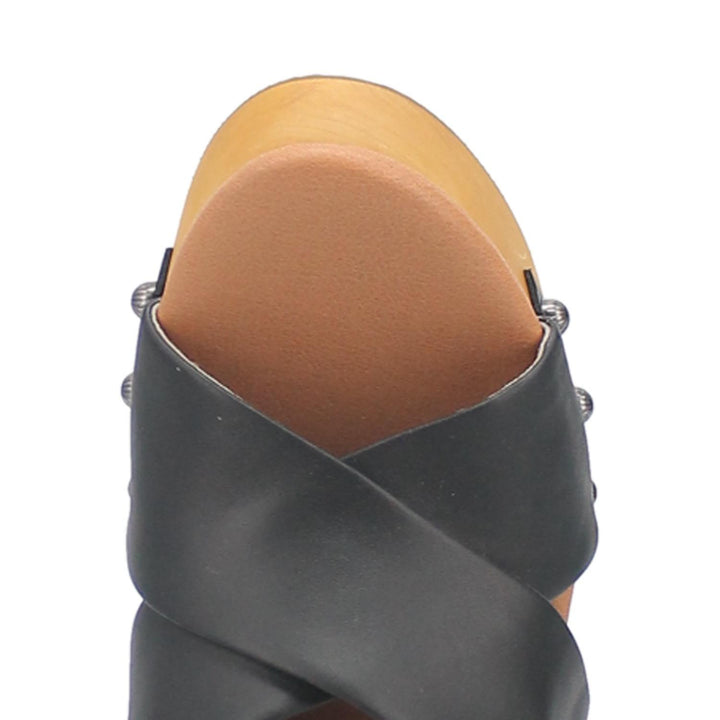 Online Exclusive | Dingo | Driftwood Leather Clog Heeled Sandal in Black **PREORDER - Giddy Up Glamour Boutique