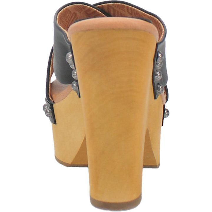 Online Exclusive | Dingo | Driftwood Leather Clog Heeled Sandal in Black **PREORDER - Giddy Up Glamour Boutique