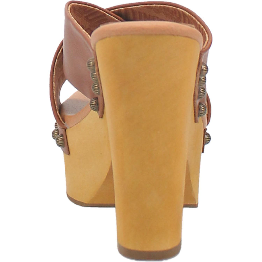 Online Exclusive | Dingo | Driftwood Leather Clog Heeled Sandal in Tan Brown **PREORDER - Giddy Up Glamour Boutique