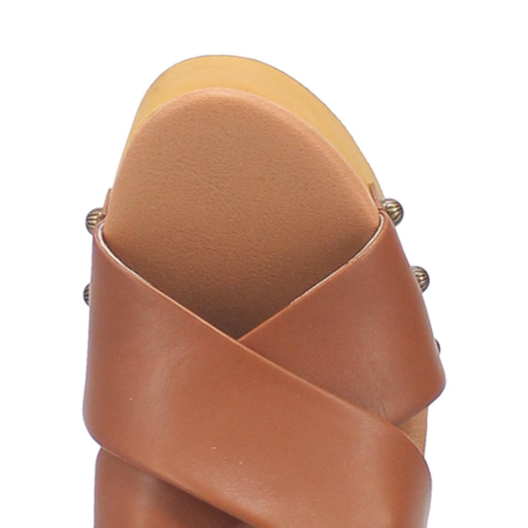 Online Exclusive | Dingo | Driftwood Leather Clog Heeled Sandal in Tan Brown **PREORDER - Giddy Up Glamour Boutique