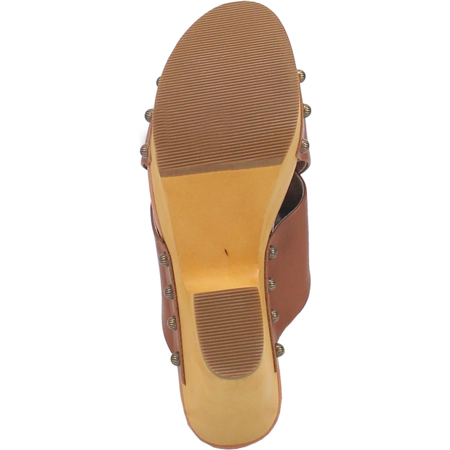 Online Exclusive | Dingo | Driftwood Leather Clog Heeled Sandal in Tan Brown **PREORDER - Giddy Up Glamour Boutique