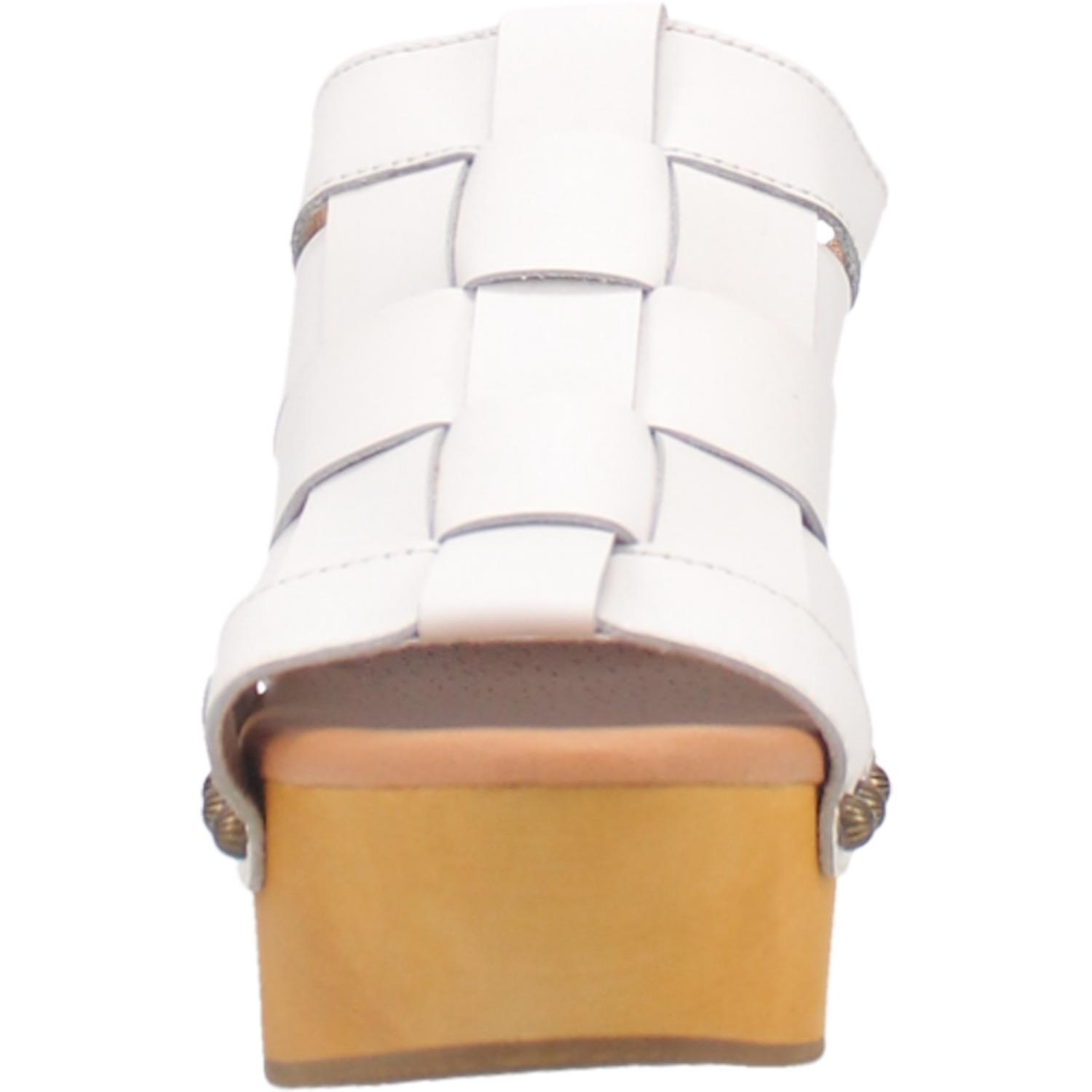 Online Exclusive | Dingo | Dagwood Leather Clog Heeled Sandal in White **PREORDER - Giddy Up Glamour Boutique