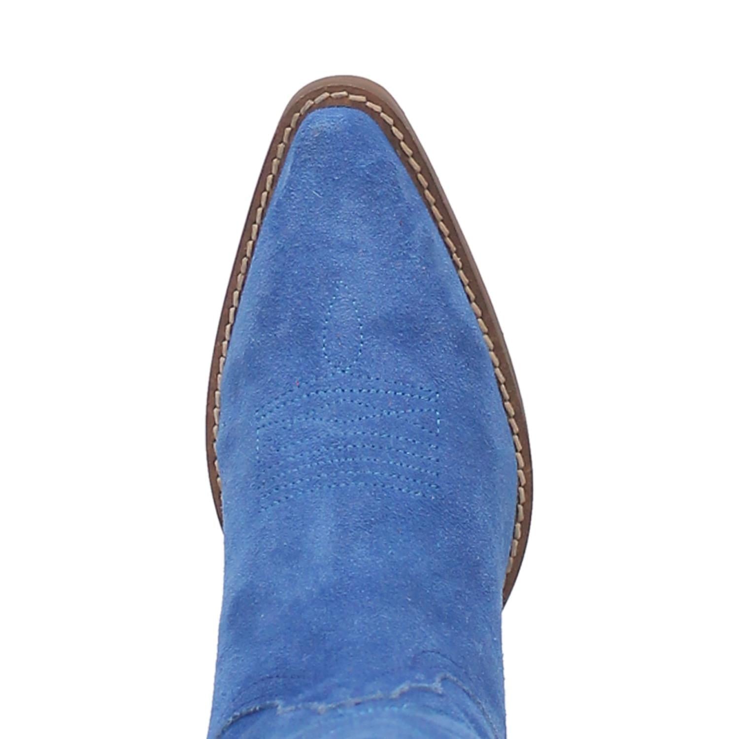 Online Exclusive | Dingo | Out West Suede Cowboy Boots in Blue  **PREORDER - Giddy Up Glamour Boutique