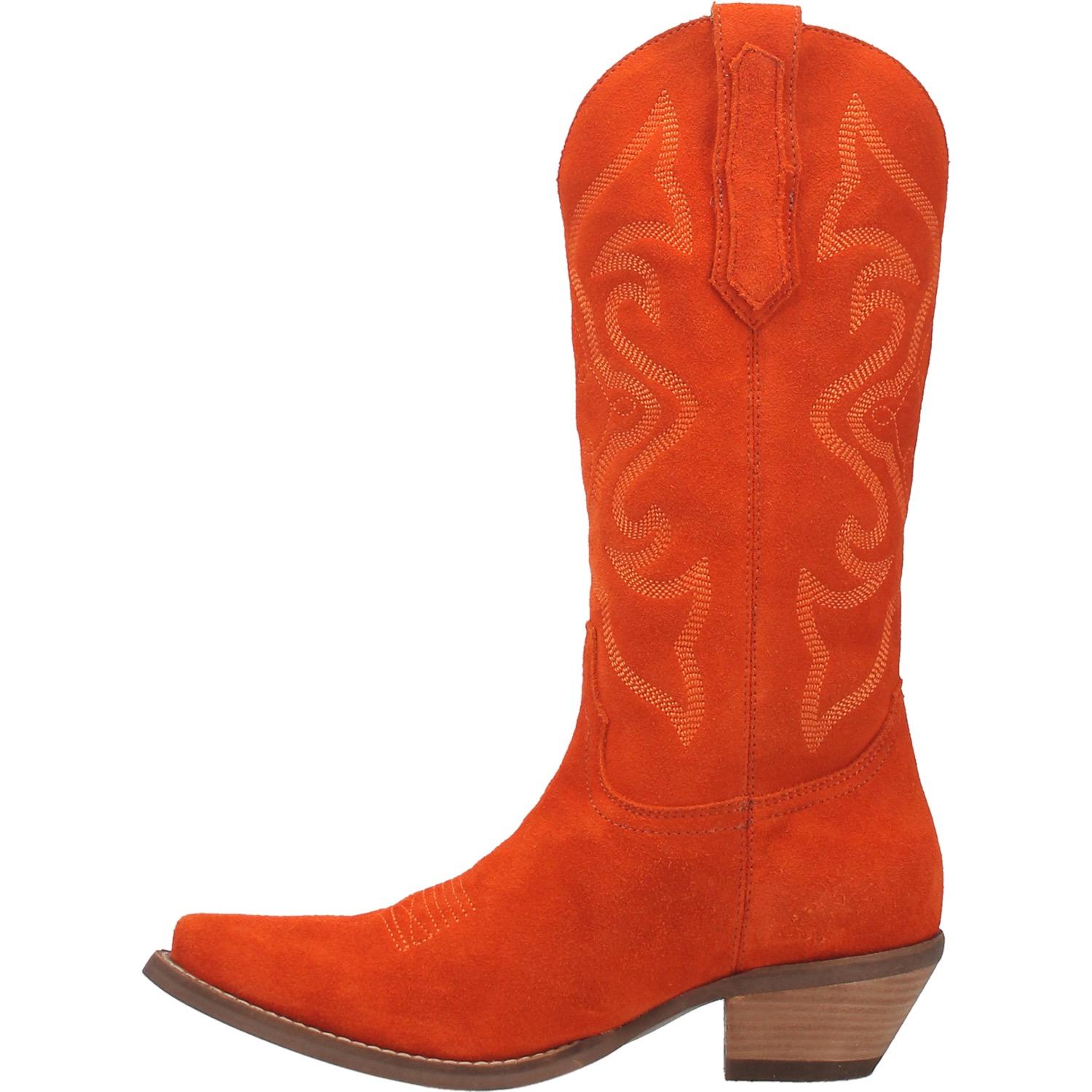 Online Exclusive | Dingo | Out West Suede Cowboy Boots in Orange  **PREORDER