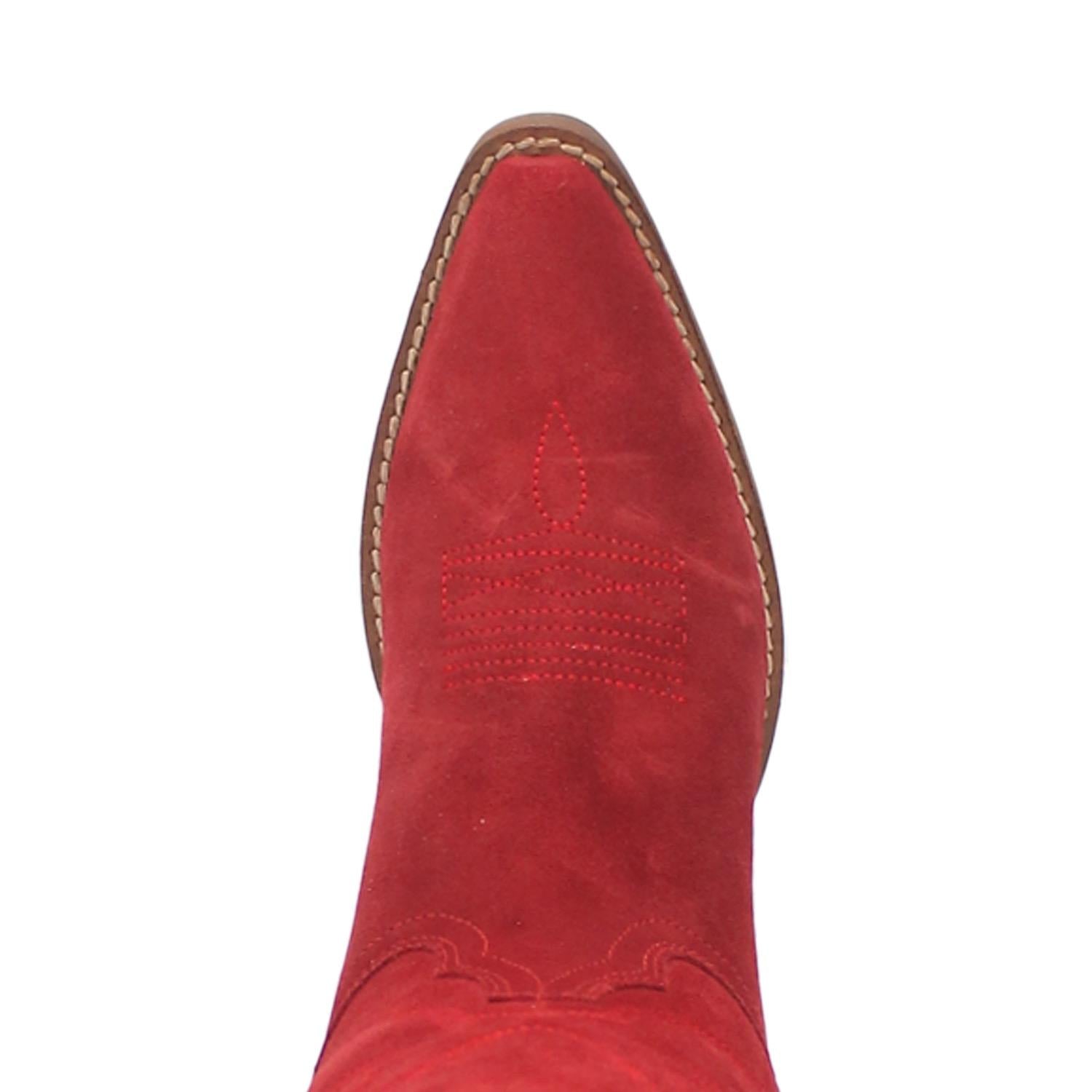 Online Exclusive | Dingo | Out West Suede Cowboy Boots in Red  **PREORDER - Giddy Up Glamour Boutique