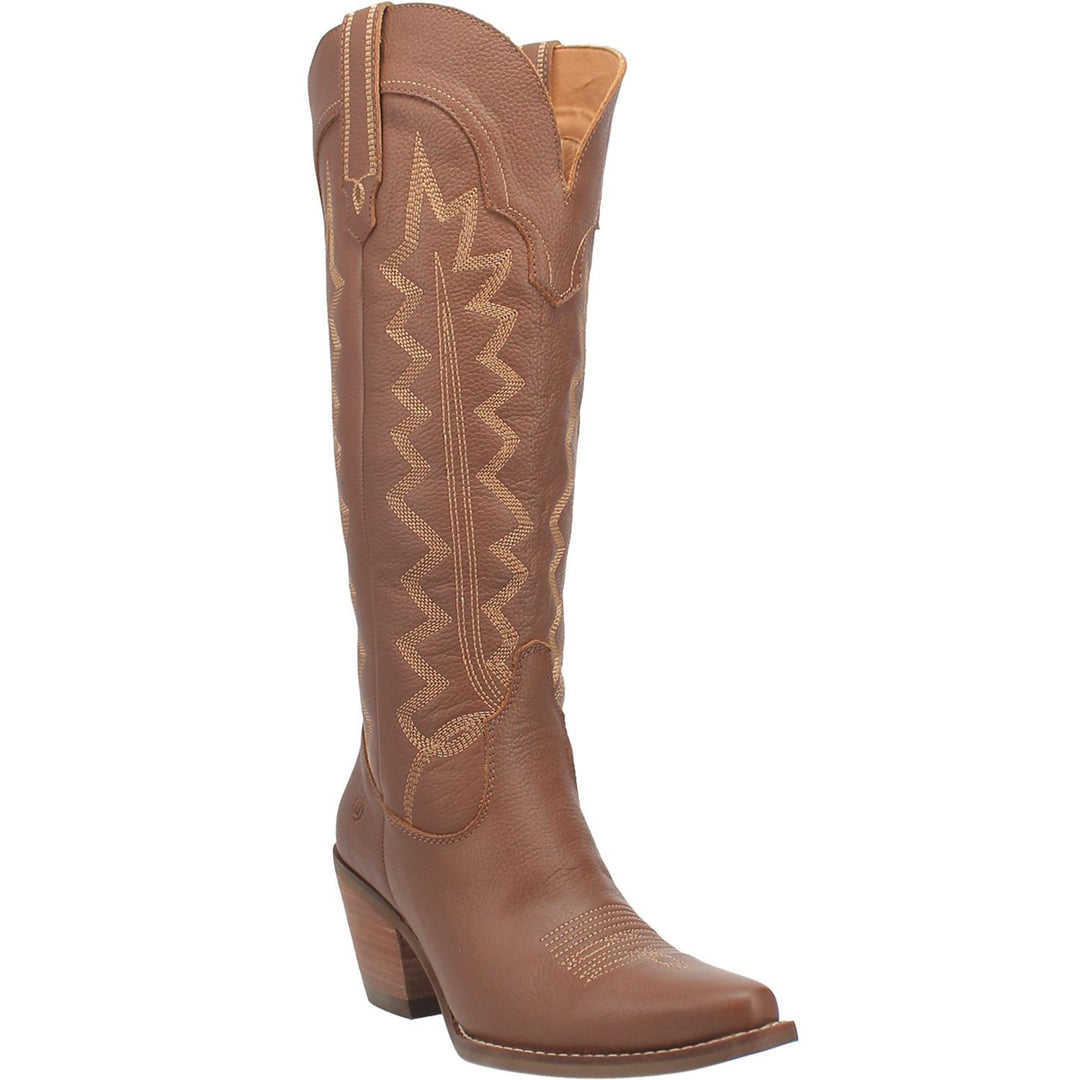 Online Exclusive | Dingo | High Cotton Tall Leather Cowboy Boots in Brown  **PREORDER - Giddy Up Glamour Boutique