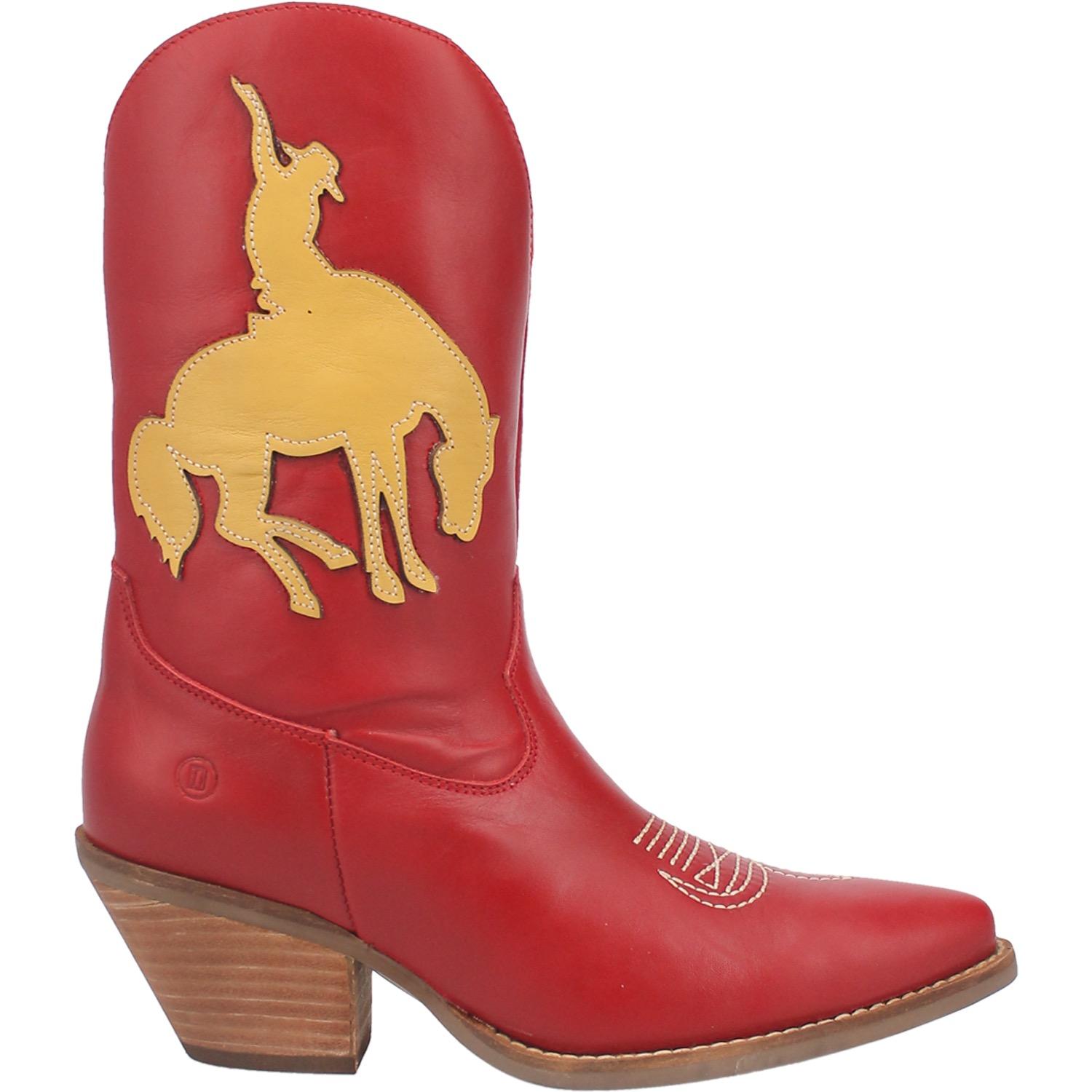 Online Exclusive | Dingo | Let 'Er Buck Leather Cowboy Boots in Red  **PREORDER - Giddy Up Glamour Boutique