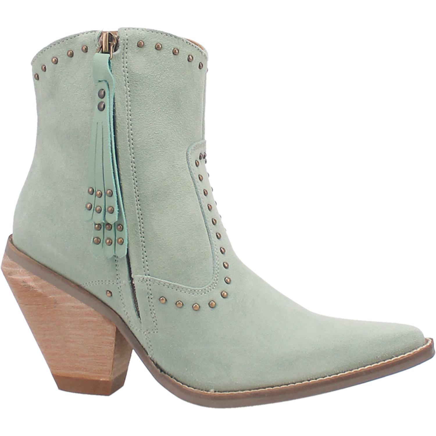 Online Exclusive | Dingo | Classy N Sassy Leather Bootie in Mint Green Suede  **PREORDER - Giddy Up Glamour Boutique