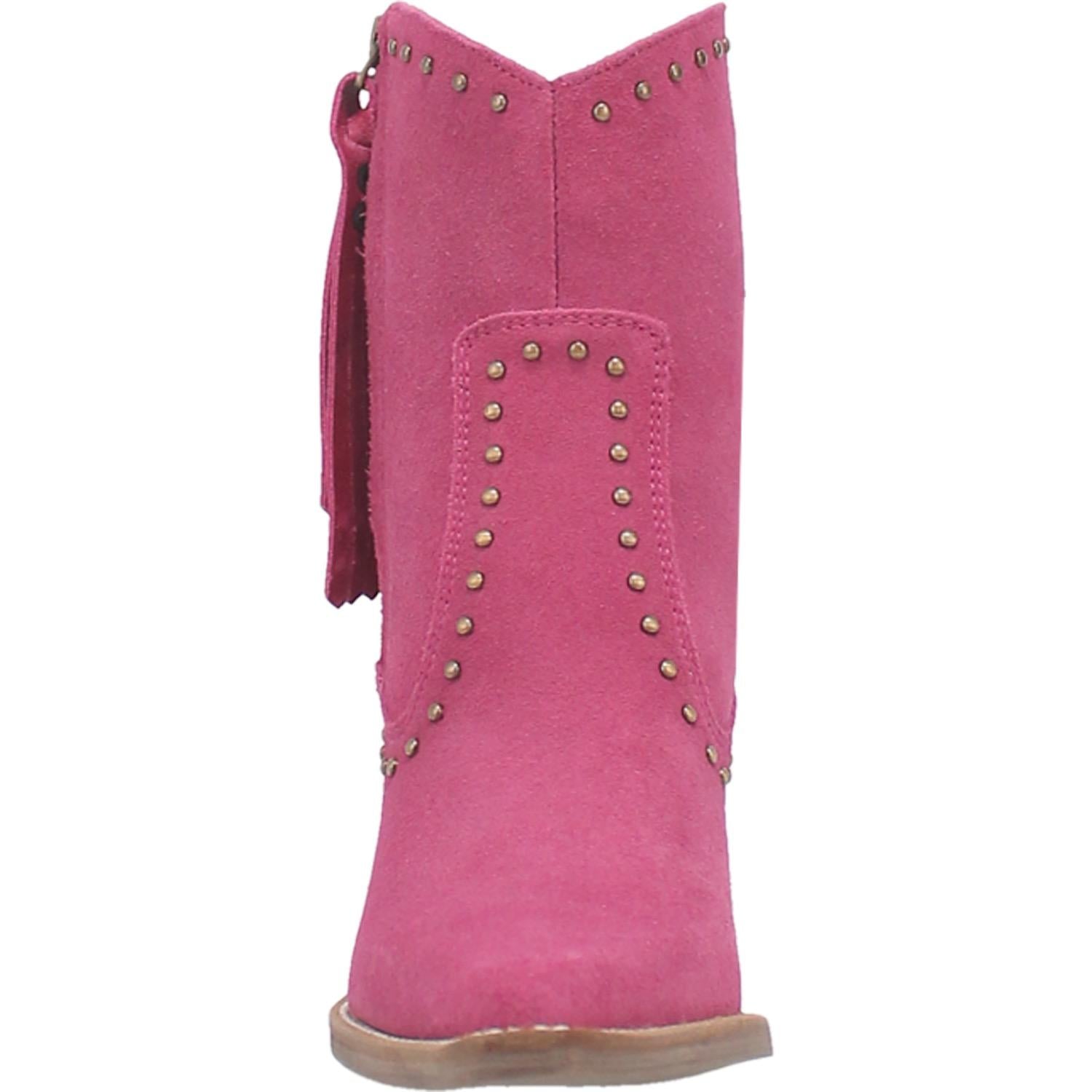 Online Exclusive | Dingo | Classy N Sassy Leather Bootie in Fuchsia Pink Suede  **PREORDER - Giddy Up Glamour Boutique