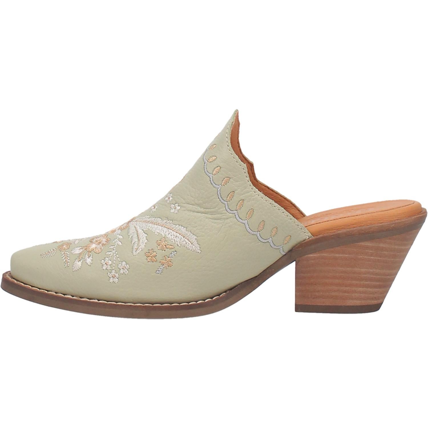 Online Exclusive | Dingo | Wildflower Leather Floral Stitch Mule Bootie in Mint Green **PREORDER - Giddy Up Glamour Boutique