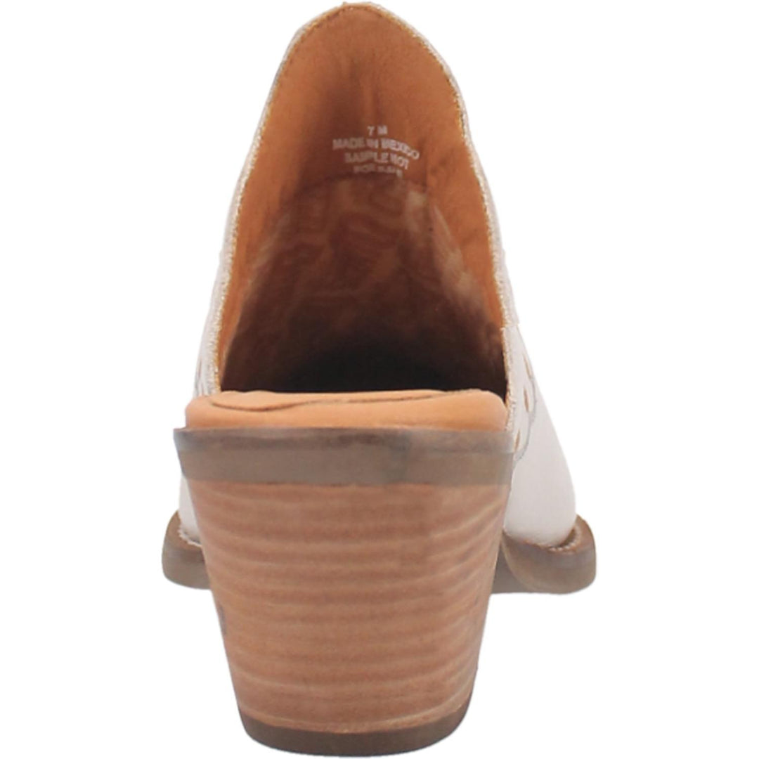 Online Exclusive | Dingo | Wildflower Leather Floral Stitch Mule Bootie in White **PREORDER - Giddy Up Glamour Boutique