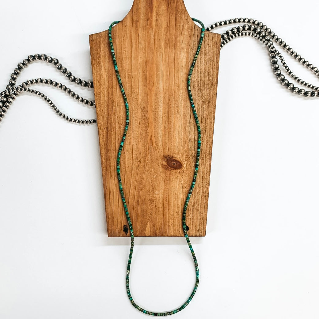 Corina Smith | Navajo Handmade Kingman Turquoise Beaded Necklace - Giddy Up Glamour Boutique