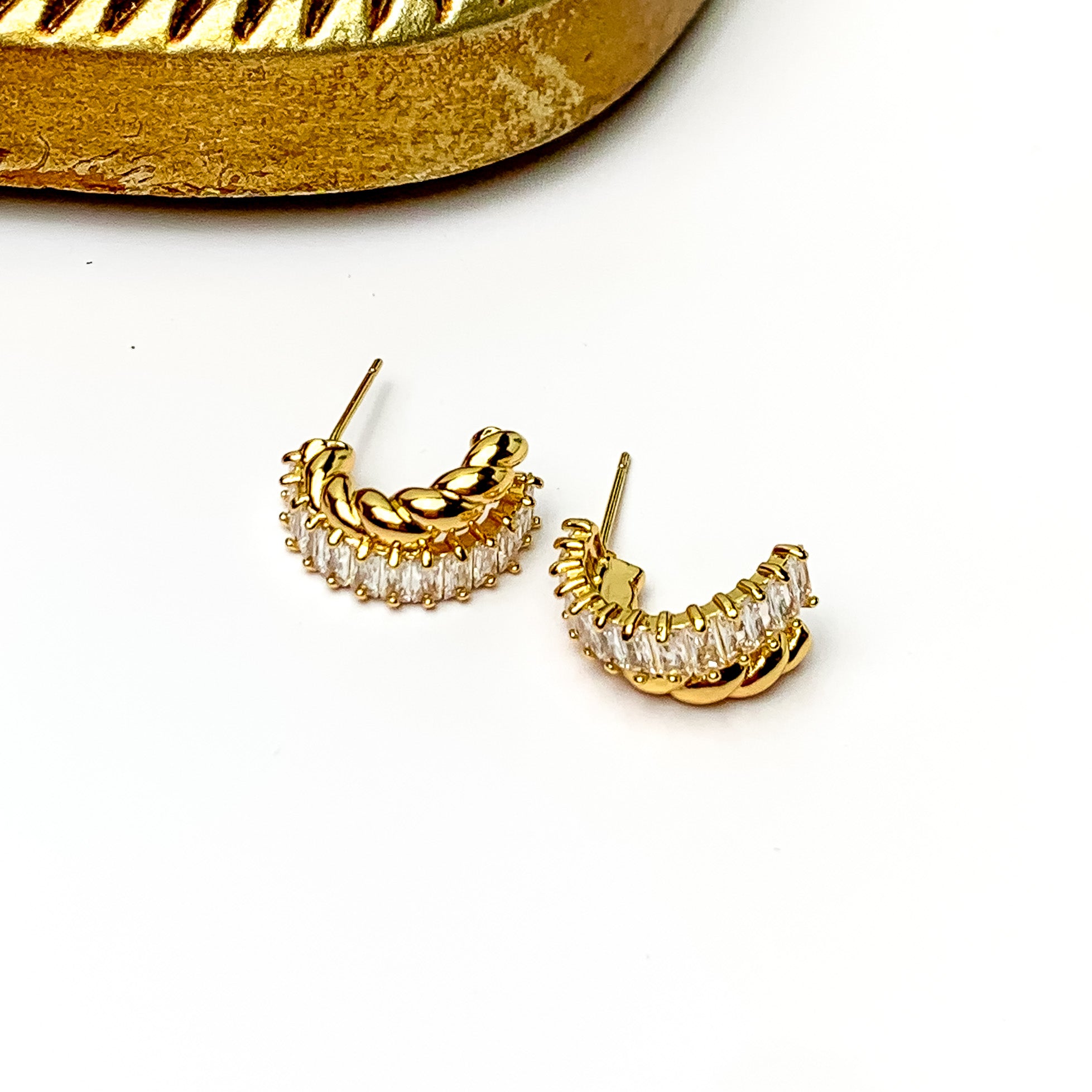 Kinsey Designs | Zuri Hoop Earrings with CZ Crystals - Giddy Up Glamour Boutique