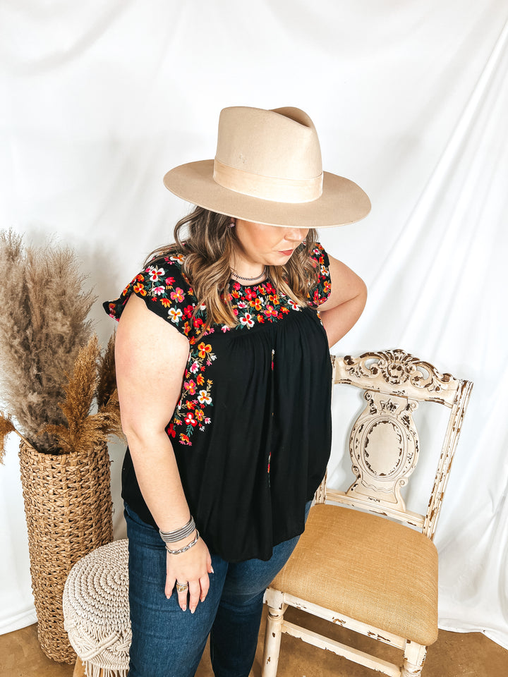 Lack of Color | Benson Triangle Crown Wool Felt Hat with Velvet Band in Ivory - Giddy Up Glamour Boutique