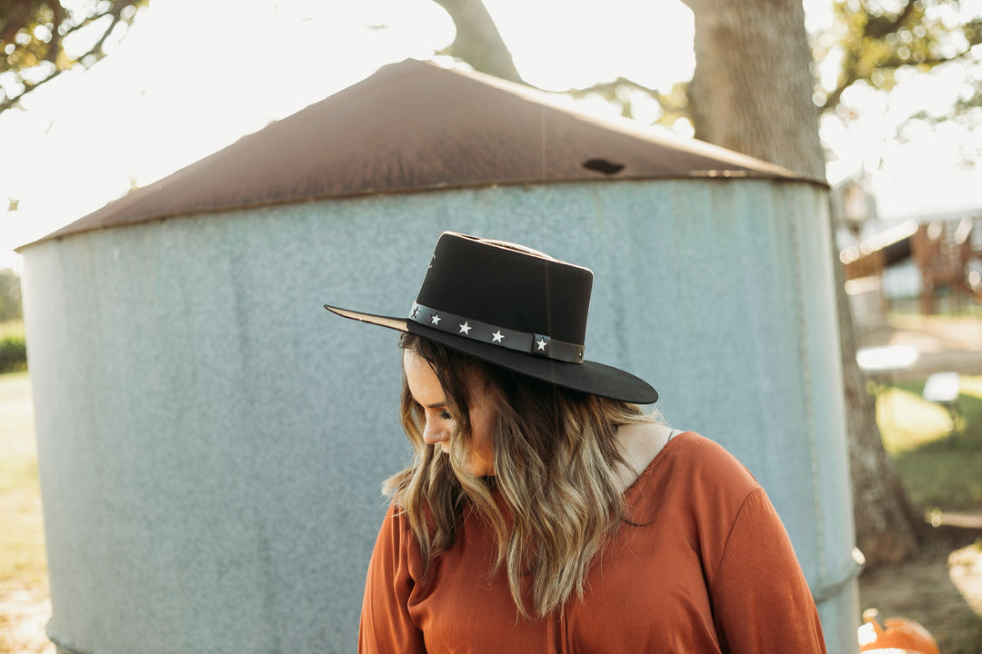 Charlie 1 Horse | Cosmic Cowgirl Wool Felt Hat in Black - Giddy Up Glamour Boutique