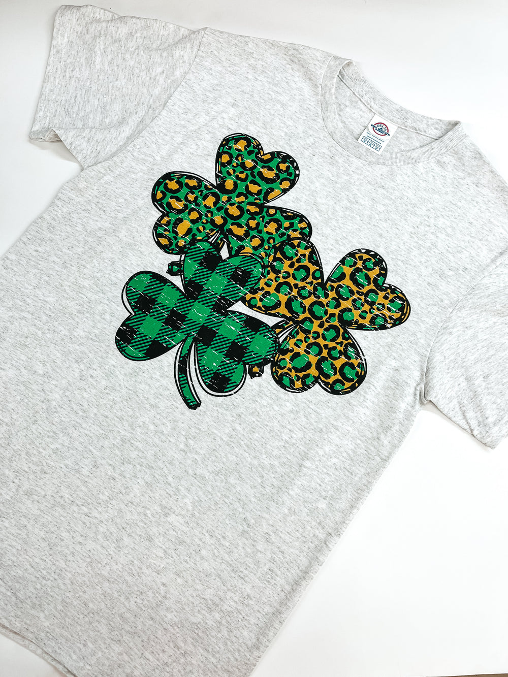 Wildly Lucky Short Sleeve Graphic Tee in Heather Grey - Giddy Up Glamour Boutique