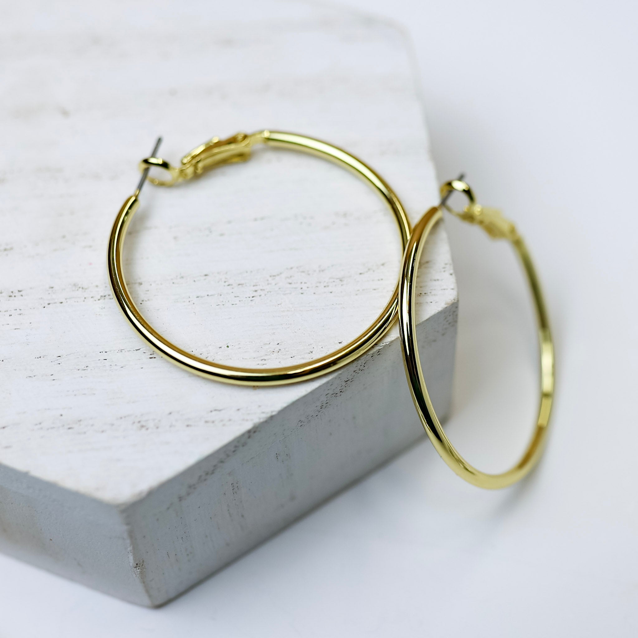 Sorrelli | Dahlia Hoop Earrings in Bright Gold Tone - Giddy Up Glamour Boutique