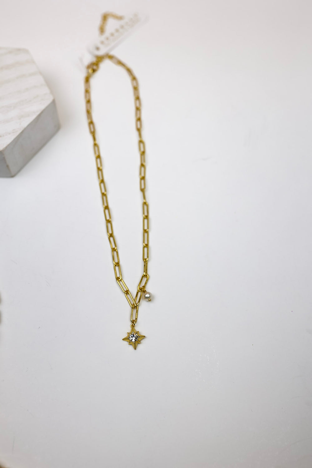 Sorrelli | Charity Pendant Necklace in Bright Gold Tone and Modern Pearl - Giddy Up Glamour Boutique