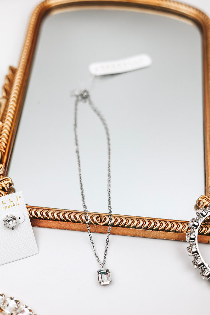 Sorrelli | Emmy Pendant Necklace in Palladium Silver Tone and Crystal - Giddy Up Glamour Boutique