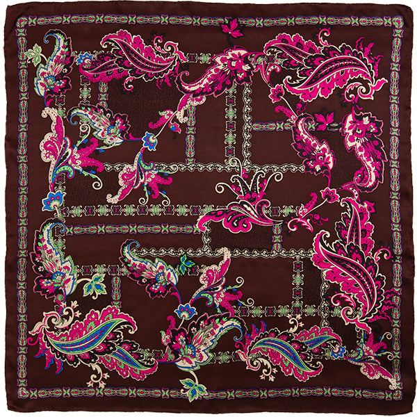 Morocco Charmeuse Wild Rag in Brown - Giddy Up Glamour Boutique