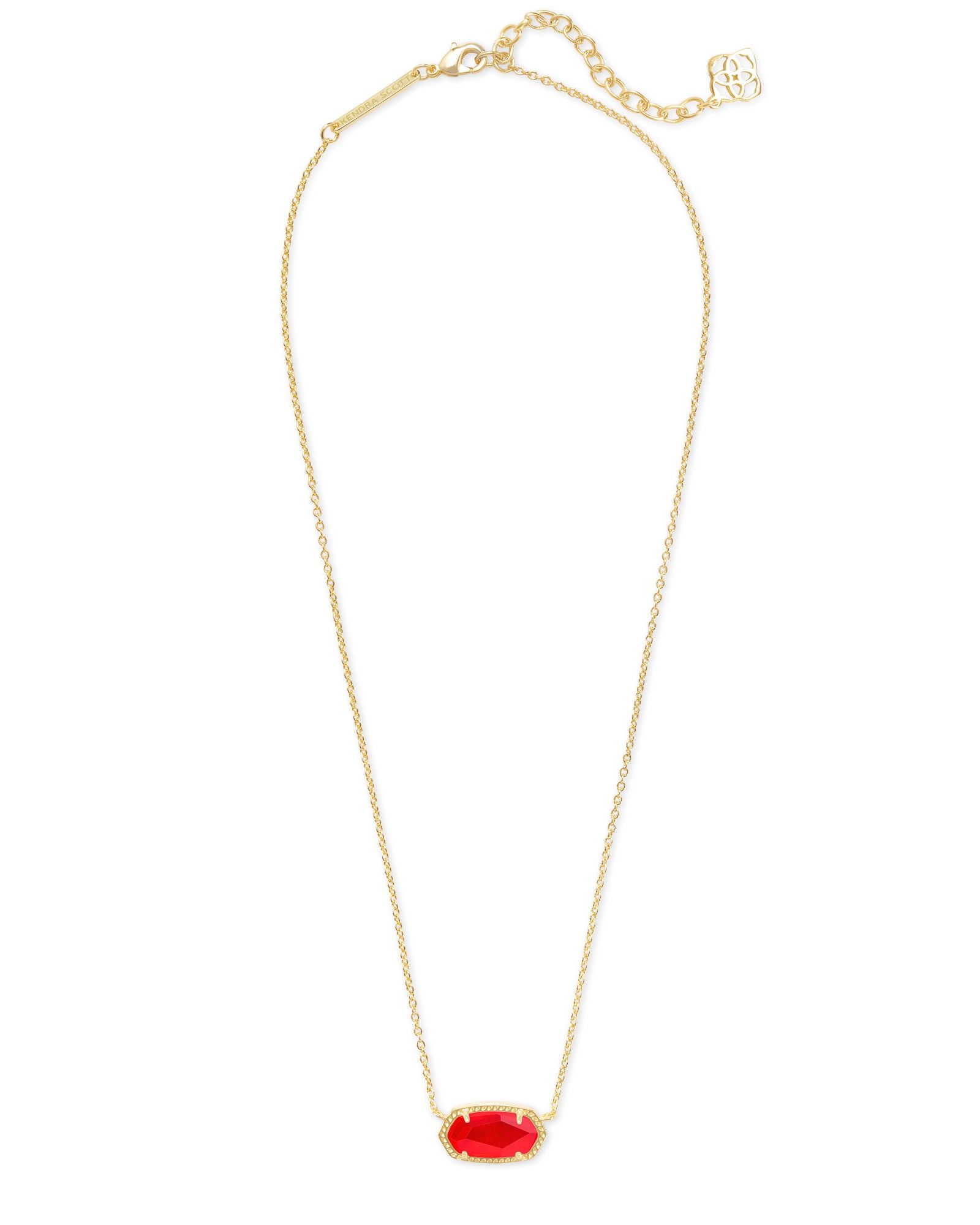 Kendra Scott | Elisa Gold Pendant Necklace in Red Illusion - Giddy Up Glamour Boutique