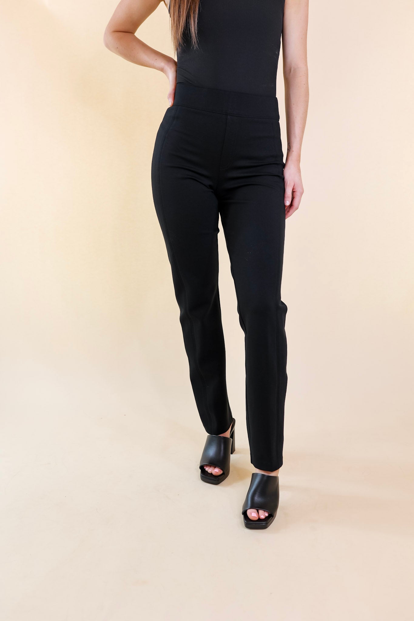 SPANX | The Perfect Pant Slim Straight in Black - Giddy Up Glamour Boutique