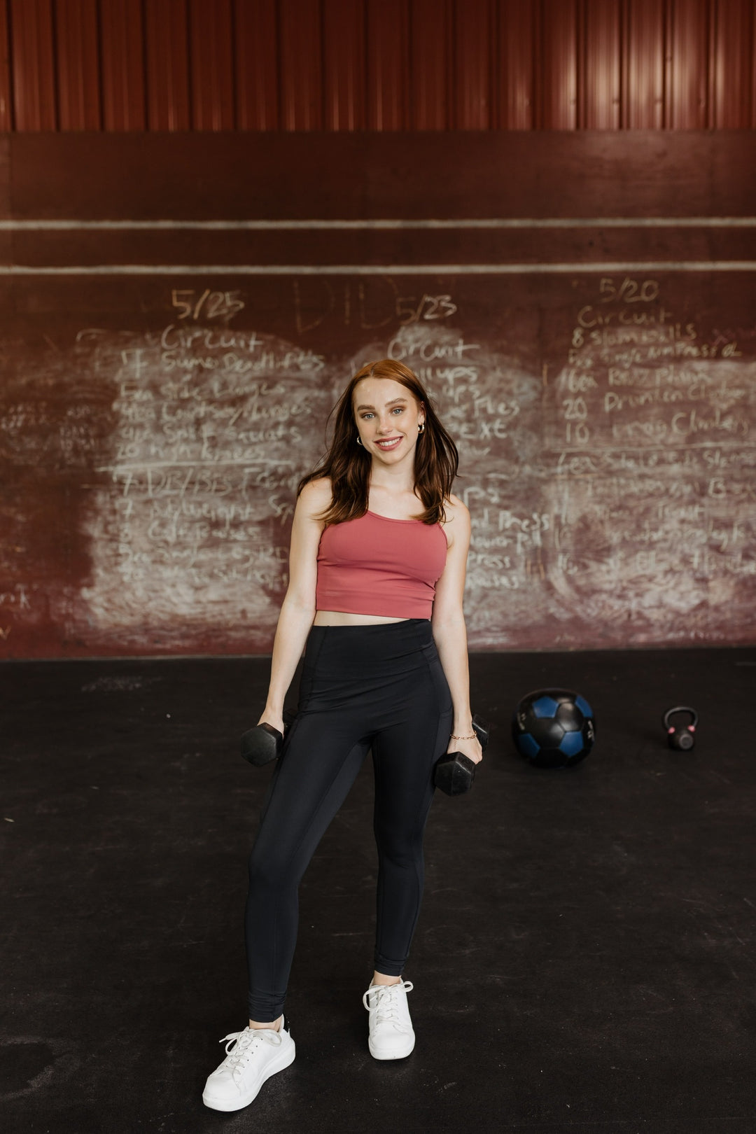 Lit & Fit Spaghetti Strap Sports Bra in Marsala Red - Giddy Up Glamour Boutique
